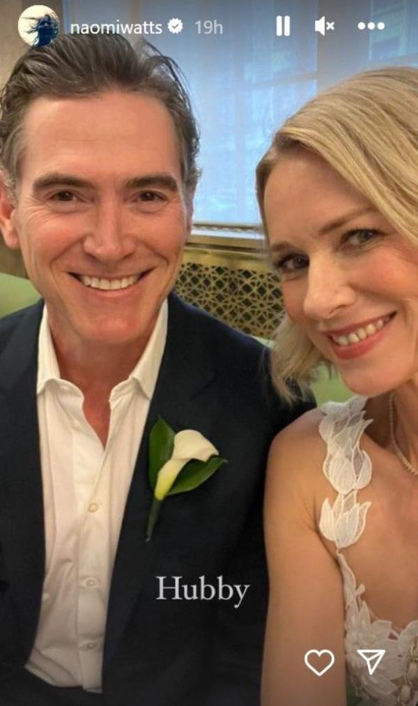 Naomi Watts and Billy Crudup are now married.