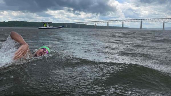 Navy doctor braves fog and hailstorm in Hudson River marathon swim to become first Singaporean to achieve feat
